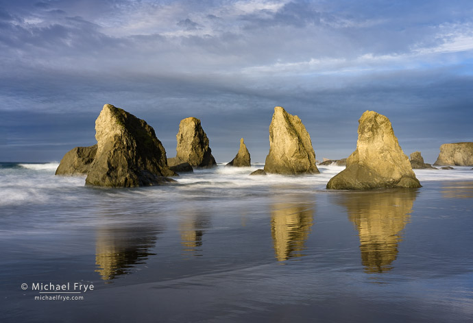 46. Sea stacks in morning light, Oregon Coast, USA