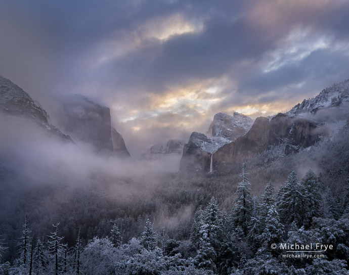 14. Winter sunrise from Tunnel View, Yosemite NP, CA, USA