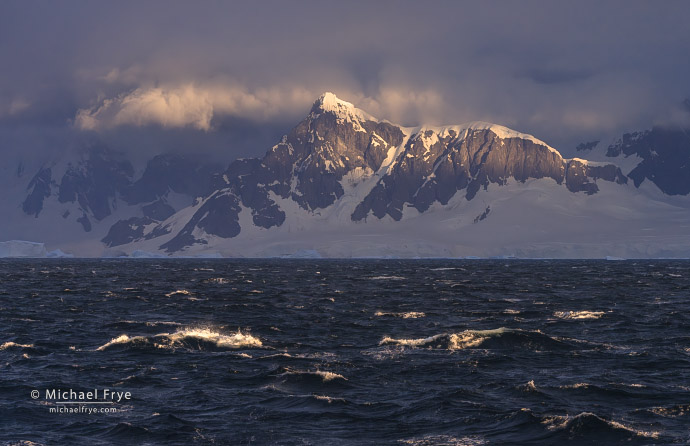 Mountains and whitecaps, Gerlache Strait, Antarctica