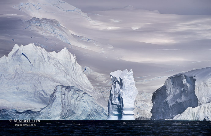 Ice tower and icefield, Antarctica