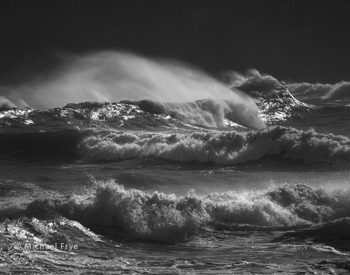 Churning waves, northern California coast, USA