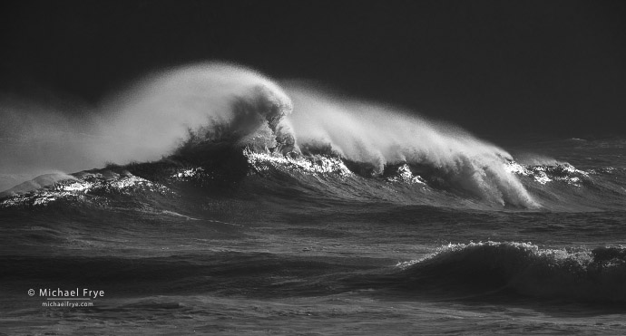 Rolling wave, northern California coast, USA